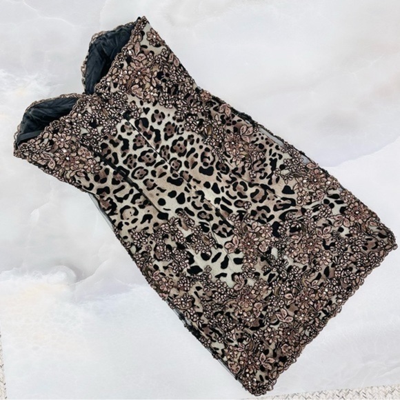 Jovani Leopard Strapless Dress - Picture 2 of 10